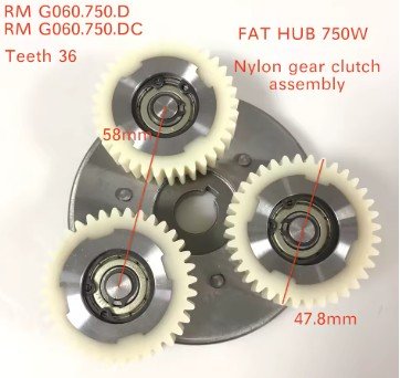 Bafang BFRM G060.750.DC - vapaaratas nailonrattailla - Kuva 3