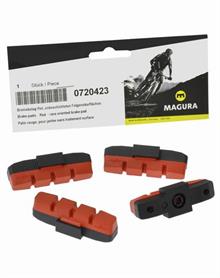 Remblokset Magura HS33 hydro - rood (per 4 stuks) - Afbeelding 2